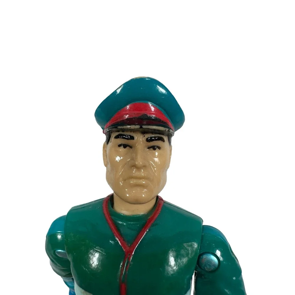Vintage 1991 Hasbro GI Joe Street Fighter M Bison 3.75 Action Figure Green‎ Red